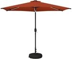vidaXL Gartenparasol mit LED-Lichtern und Sockel 300 x 300 cm 42036270
