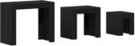 vidaXL Nestingtisch 3 Stk Schwarze Eiche 61 x 30 x 50 cm Holzwerkstoff 862070
