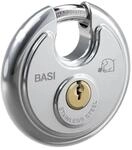 Basi - Rundb&uuml;gel-Vorhangschloss - RVS 610 - 70 mm - Gleichschlie&szlig;end -