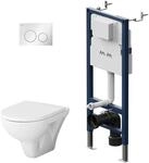AM.PM WC Set: Wand-WC + Vorwandelement + Dr&uuml;ckerplatte Toilette mit Sp&uuml;lkasten