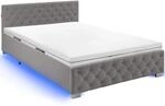 Tectake Bettset Polsterbett In Samtoptik Mit Steppmuster Matratze Mit