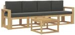 vidaXL Outdoor-Sofagarnitur mit Kissen 5 Stk Wei&szlig; und Anthrazit 3387216