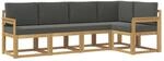 vidaXL Outdoor-Sofagarnitur mit Kissen 5 Stk Wei&szlig; und Anthrazit 3387621
