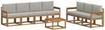 vidaXL Outdoor-Sofagarnitur mit Kissen 8-Tlg Natur und Hellgrau 3366104