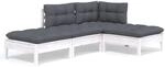 vidaXL 4-tlg Garten-Lounge-Set mit Kissen Kiefer Massivholz Modell 51