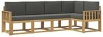 vidaXL Outdoor-Sofagarnitur mit Kissen 5 Stk Wei&szlig; und Anthrazit 3387626