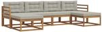 vidaXL Sofa Set mit Kissen 16-Tlg Natur und Hellgrau 3367949