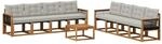 vidaXL Outdoor-Sofagarnitur mit Kissen 9 Stk Natur und Hellgrau 3381855