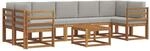 vidaXL Outdoor-Sofagarnitur mit Kissen 8 Stk Natur und Hellgrau 3366134