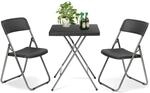 Sekey Balkonm&ouml;bel Set 3-teilig Klappbar Bistroset Rattan Optik mit Klapptisch...