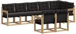 vidaXL Outdoor-Sofagarnitur mit Kissen 8-Tlg Wei&szlig; und Schwarz 3389590