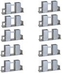 TRUTZHOLM 10er Set Holzstapelhilfe Feuerverzinkter Stahl 34x10x15 cm Holzstapelhalter