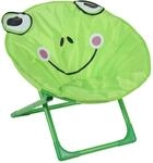 Relaxdays Moonchair f&uuml;r Kinder Polyester Frosch Faltbar 47 cm x 50 cm x 48 cm 1,7 kg
