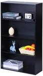 Relaxdays B&uuml;cherregal Holzwerkstoff Schwarz Verstellbar 4 Ebenen 82 cm x 60 cm x 24
