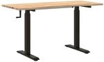vidaXL Schreibtisch Schwarz und Natur 140 x 60 cm Massivholz Eiche 3426552