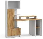 Vicco Schreibtisch Tomy Wei&szlig;/Goldkraft Eiche 150 x 120 4er Set Art Nr 59193