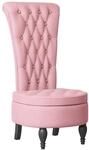 vidaXL HoherR&uuml;ckenstuhl Rosa 56,5 x 70 x 110 cm Samt 42020677