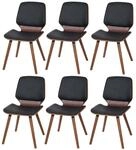 MCW Esszimmerstuhl B16 6er-Set Kunstleder Schwarz