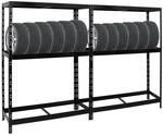 PROREGAL Mega Deal 2x Reifenregal Tiger mit Fachboden HxBxT 180 x 130 x 50 cm Bis Zu