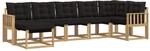 vidaXL Outdoor-Sofagarnitur mit Kissen 7-Tlg Wei&szlig; und Schwarz 3389690