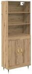 vidaXL Highboard Artisan-Eiche 69,5 x 34 x 180 cm Holzwerkstoff 3415956