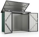 Costway M&uuml;lltonnenbox f&uuml;r 2 M&uuml;lltonnen 172 x 95,5 x 130 cm Gr&uuml;n
