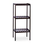 Relaxdays Badregal Bambus Dunkelbraun mit 3 Ablagen 80 cm x 34,5 cm x 33 cm 2,4 kg