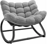 KESSER Schaukelstuhl XXL Chillexer Indoor und Outdoor Bis 120 kg Grau