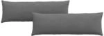 vidaXL Sofakissen 2 St&uuml;ck Dunkelgrau 120 x 40 cm Stoff 42013813