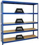 PROREGAL Schwerlastregal Giant Elephant HxBxT 180 x 180 x 45 cm Fachlast 200 kg Blau