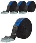 TRUTZHOLM 4x Profi Spanngurt Klemmschloss Auto 1 Teilig 4m 250 kg Schwarz