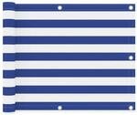 vidaXL Balkon-Sichtschutz Wei&szlig; und Blau 75x500 cm Oxford-Gewebe 134914