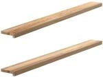 vidaXL Fensterb&auml;nke 2 Stk Unbehandelt 160x15x2 cm Massivholz Eiche 4009092