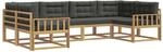 vidaXL Outdoor-Sofagarnitur mit Kissen 6 Stk Wei&szlig; und Anthrazit 3386931