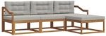 vidaXL Outdoor-Sofagarnitur mit Kissen 4-Tlg Natur und Hellgrau 3367419