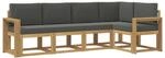 vidaXL Outdoor-Sofagarnitur mit Kissen 5 Stk Wei&szlig; und Anthrazit 3387636