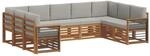 vidaXL Sofagarnituren 9 Tlg Natur und Hellgrau Massivholz Akazie 3375491