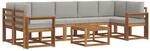 vidaXL Outdoor-Sofagarnitur mit Kissen 8 Stk Natur und Hellgrau 3366154