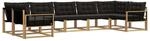 vidaXL Outdoor-Sofagarnitur mit Kissen 7 Stk Wei&szlig; und Schwarz 3389050