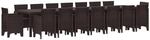 vidaXL 17-Teiliges Garten Essset Brauner Poly-Rattan 3378657
