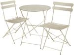Tectake Bistrotisch Set Frieda F&uuml;r 2 Personen Klappbar 59 x 59 x 70 50 cm Creme