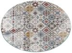 Tulup Tischplatte Mosaikmuster mit Ornamenten Glastischplatte 60x60 cm Grau