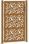vidaXL Gartentor 105 x 155 cm Wetterfester Stahl Blattdesign 4100966