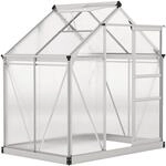 Outsunny Gew&auml;chshaus Aluminiumlegierung Polycarbonat 190L x 132B x 201H cm...