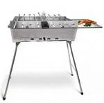 Grillpeter Mangal Astana Deluxe 9er Spie&szlig;dreher 230V Alumotor BBQ Deckel Grillrost