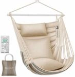 KESSER H&auml;ngesessel Haiti Belastbar Bis 150 kg 360&deg; Drehbar Cappuccino