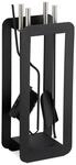 Relaxdays Kaminbesteck Stahl Schwarz 5-teilig 59 cm x 22,5 cm x 16 cm 3,9 kg