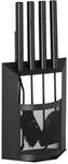 Relaxdays Kaminbesteck 5er Set Stahl Holz Schwarz Feuerfest Freistehend mit Halter 61