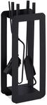 Relaxdays Kaminbesteck Stahl Schwarz 5-teilig 60 cm x 22,5 cm x 16 cm 3,8 kg