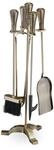 Relaxdays Kaminbesteck Stahl Gold 5-teilig 64 cm x 22 cm x 20 cm 2,5 kg
